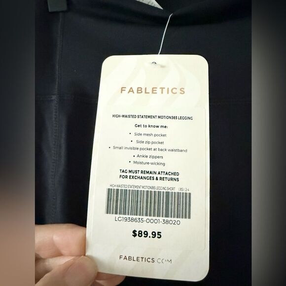 NWT Fabletics Trinity Motion365 High Waist Utility Legging in Black - Size XS - Picture 10 of 11